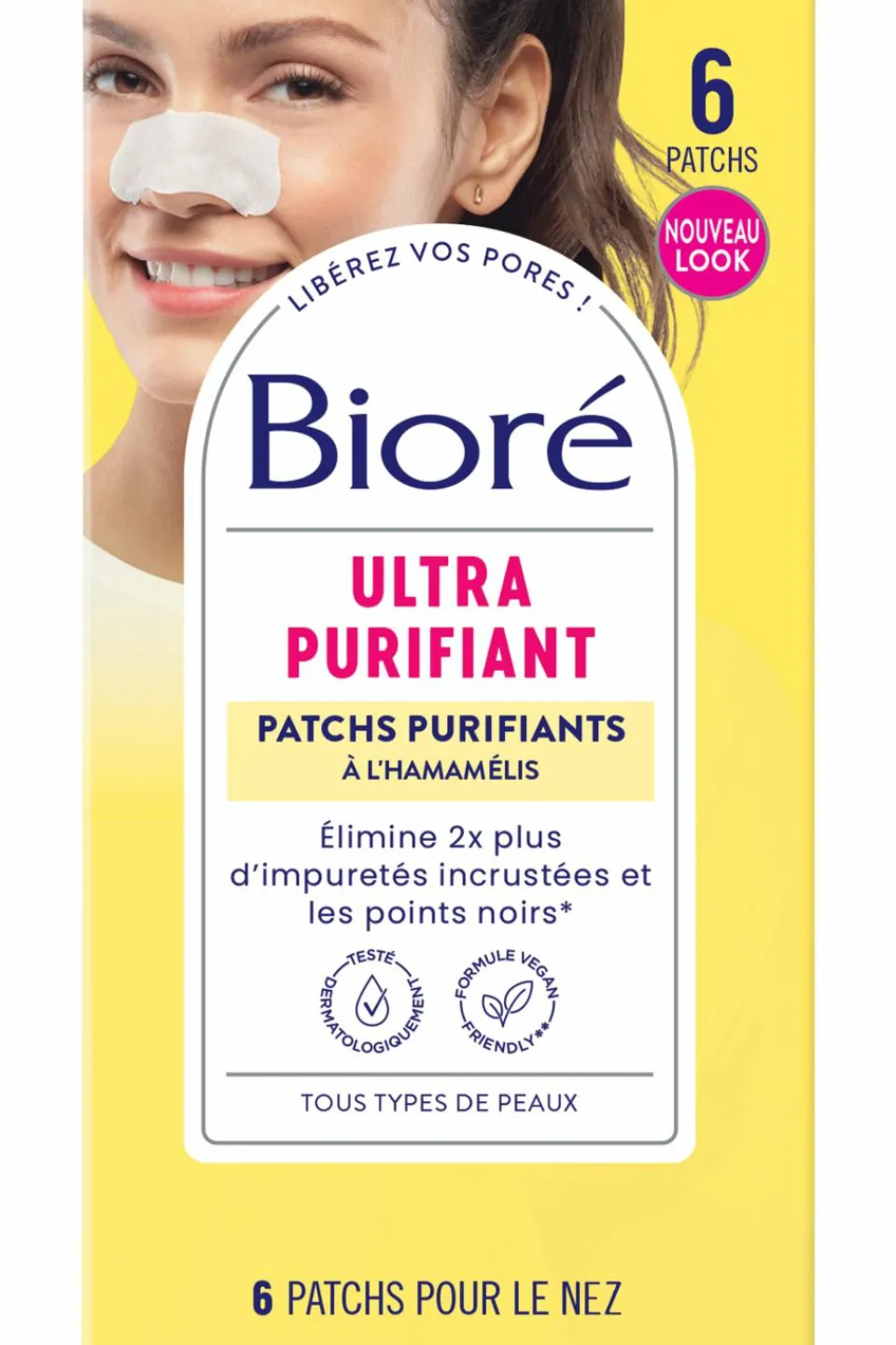 Hot Bioré 6 patchs ultra purifiants à l’Hamamélis