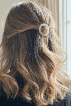 Clearance Bachca Barrette ronde nacre