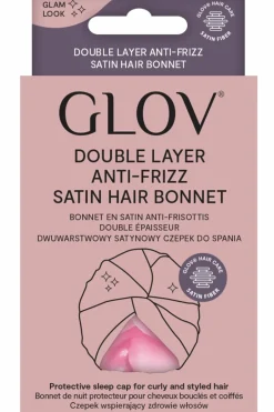New GLOV Bonnet double épaisseur en satin rose