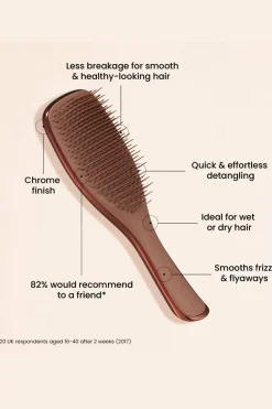 Hot Tangle Teezer Brosse à cheveux chrome chocolate bronze