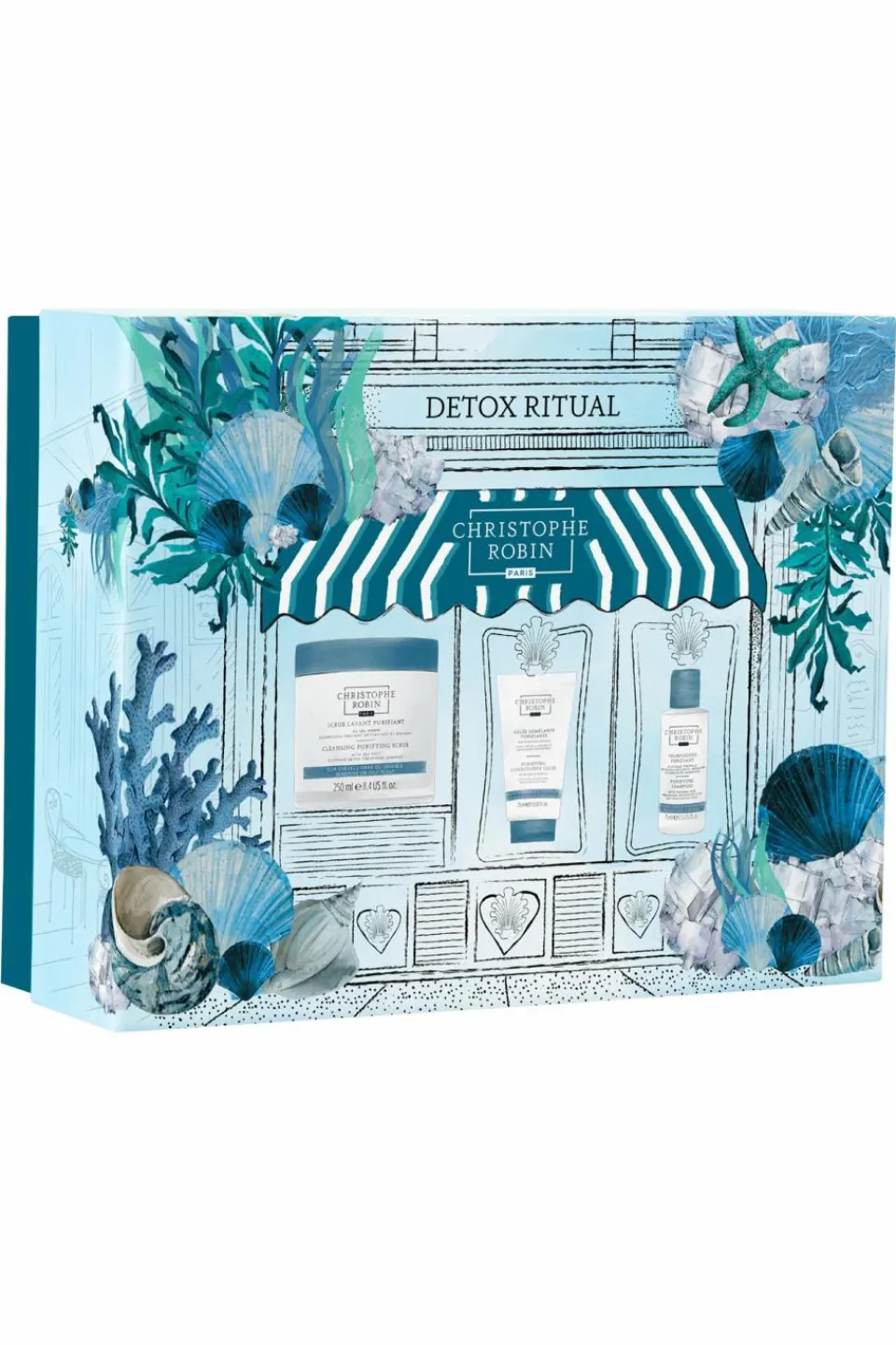 Hot Christophe Robin Coffret détox cheveux Scrub purifiant + 2 formats découverte offerts