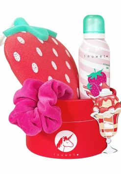 Outlet Inuwet (In Unicorn We Trust) Coffret mousse de bain, éponge & chouchou Fraise