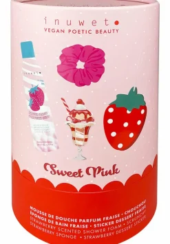 Outlet Inuwet (In Unicorn We Trust) Coffret mousse de bain, éponge & chouchou Fraise