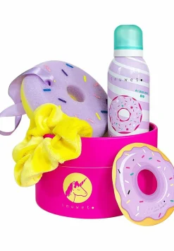 Inuwet (In Unicorn We Trust) Coffret mousse de bain, éponge & chouchou Donuts