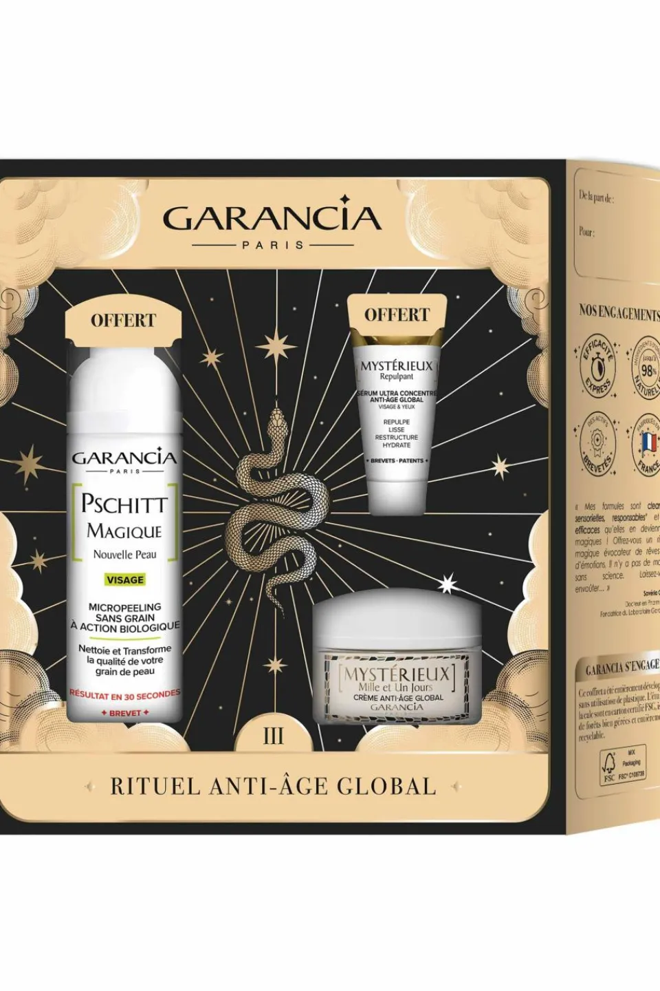 Discount Garancia Coffret noël rituel anti-âge Crème jour anti-âge peaux normales à sèches Mystérieux Mille et Un Jours + 2 mini soins offerts