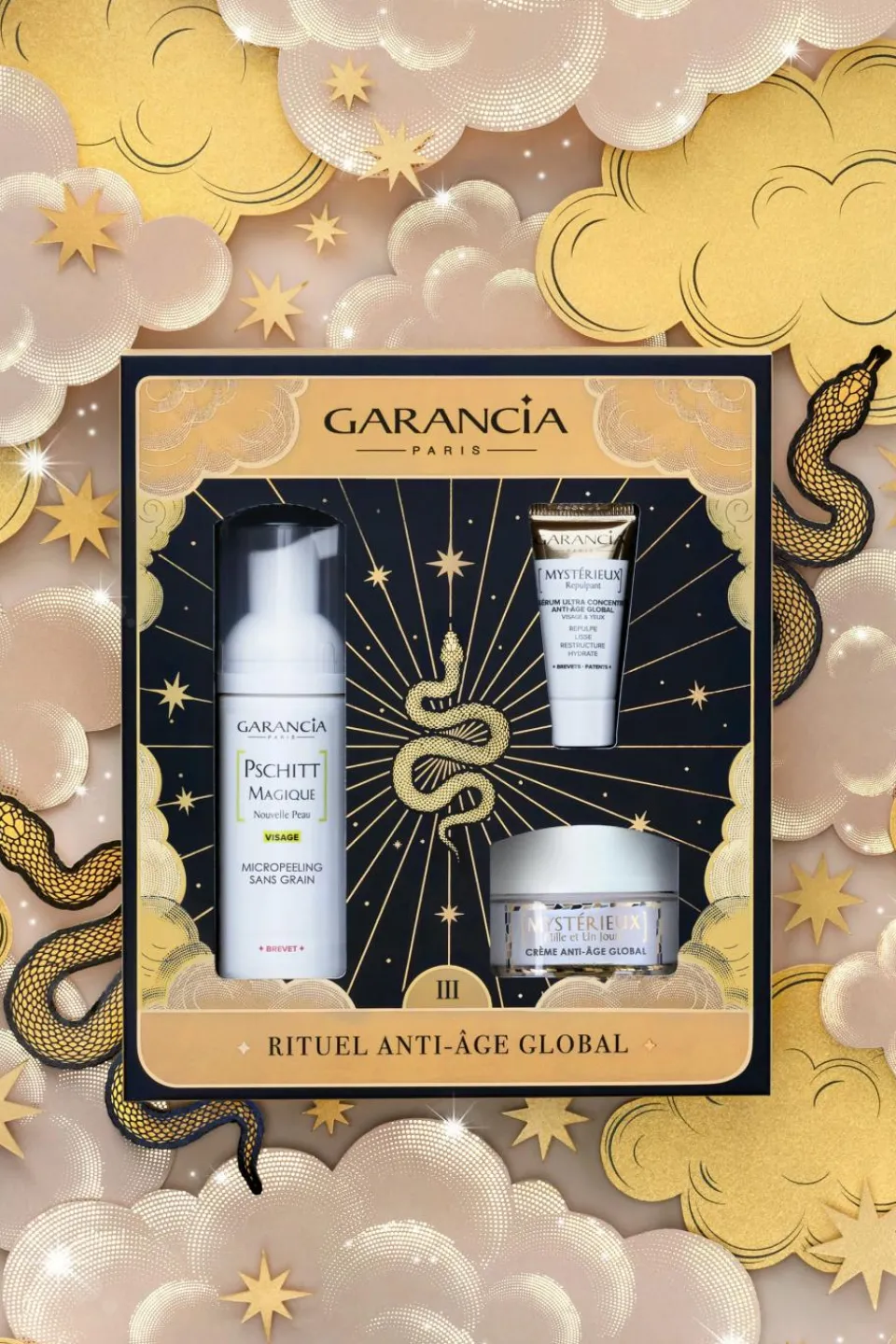 Discount Garancia Coffret noël rituel anti-âge Crème jour anti-âge peaux normales à sèches Mystérieux Mille et Un Jours + 2 mini soins offerts