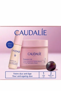 Sale Caudalie Coffret resveratrol lift cachemire avec un mini sérum liftant offert