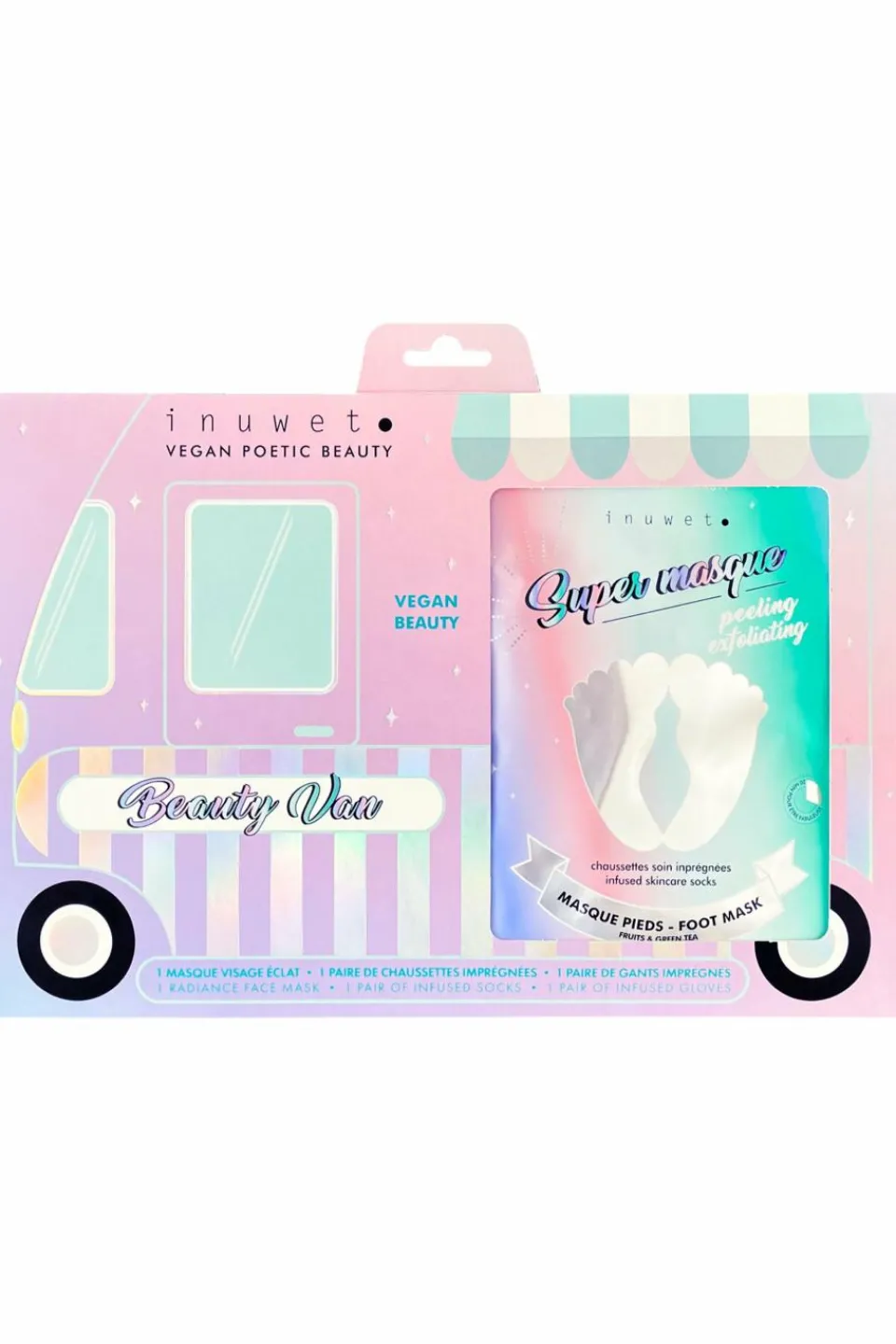Best Inuwet (In Unicorn We Trust) Coffret trio de masques visage, mains & pieds