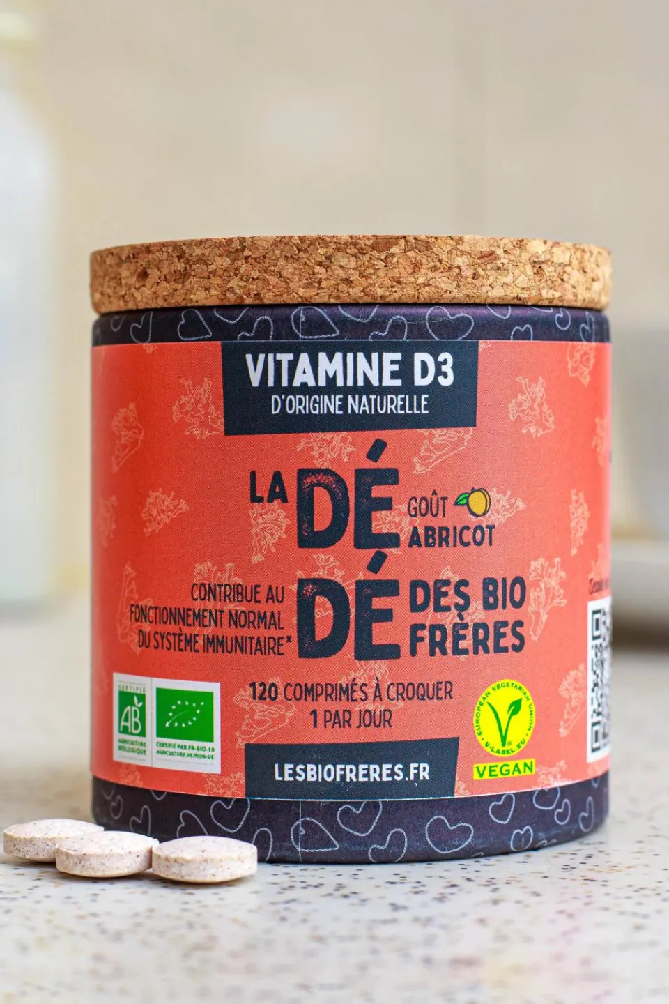 Sale Les Bio Freres Complément alimentaire vitamine D3 abricot