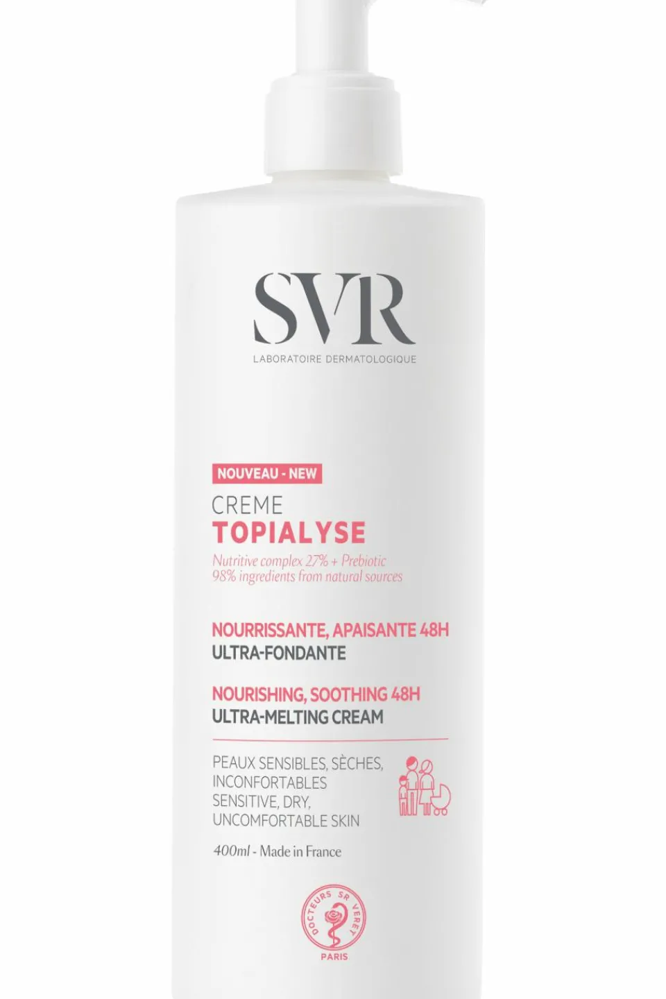New SVR Crème nourrissante apaisante corps & visage Topialyse