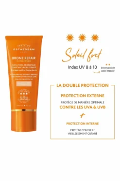 Hot Institut Esthederm Crème solaire visage Bronz Repair Sunkissed Soleil Fort