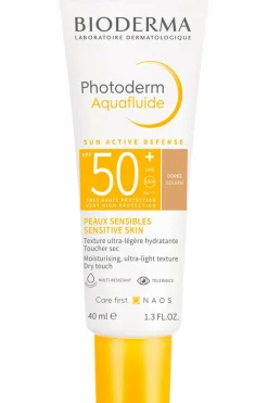 Clearance Bioderma Crème solaire visage Photoderm Aquafluide SPF50+ teinte dorée