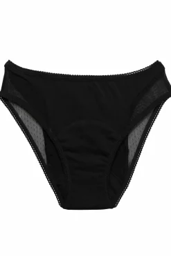 New Jho Culotte menstruelle flux normal plumetis noir