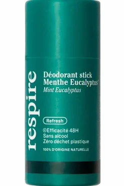 Discount Respire Déodorant naturel solide en stick Menthe eucalyptus