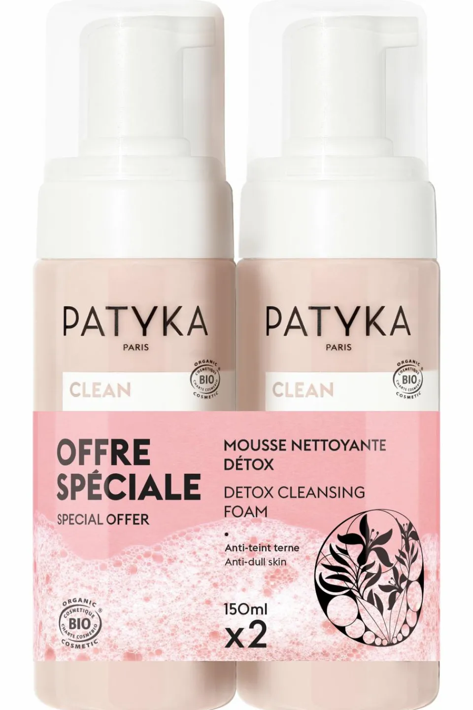 Clearance Patyka Duo de mousses nettoyantes détox