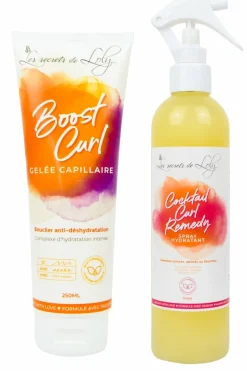 New Les Secrets de Loly Duo de soins sans rinçage hydratant et réparateur pour cheveux secs et abîmés