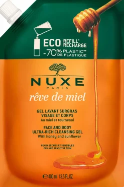 Discount Nuxe Gel lavant surgras visage et corps Rêve de Miel® rechargeable
