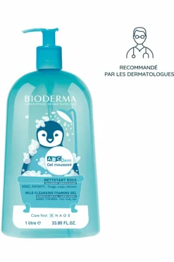 New Bioderma Gel moussant doux sans savon corps & cheveux bébé et enfant ABCDerm