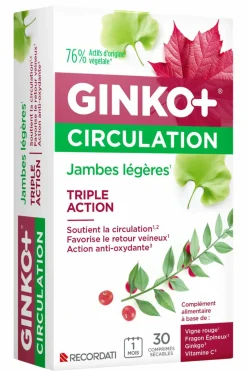 Sale GINKO+ Circulation GINKO + CIRCULATION Complément alimentaire circulation jambes légères