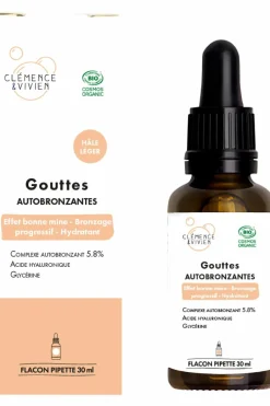 Sale Clémence et Vivien Gouttes autobronzantes pour visage