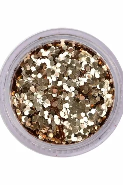 New Nailmatic Grandes paillettes dorées visage, corps et ongles