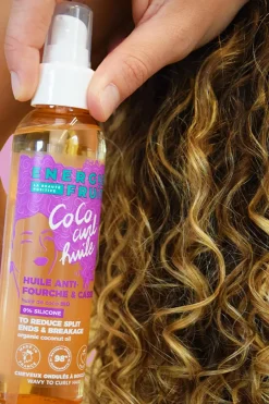 Hot Energie Fruit Huile coiffante anti-fourche pour cheveux bouclés