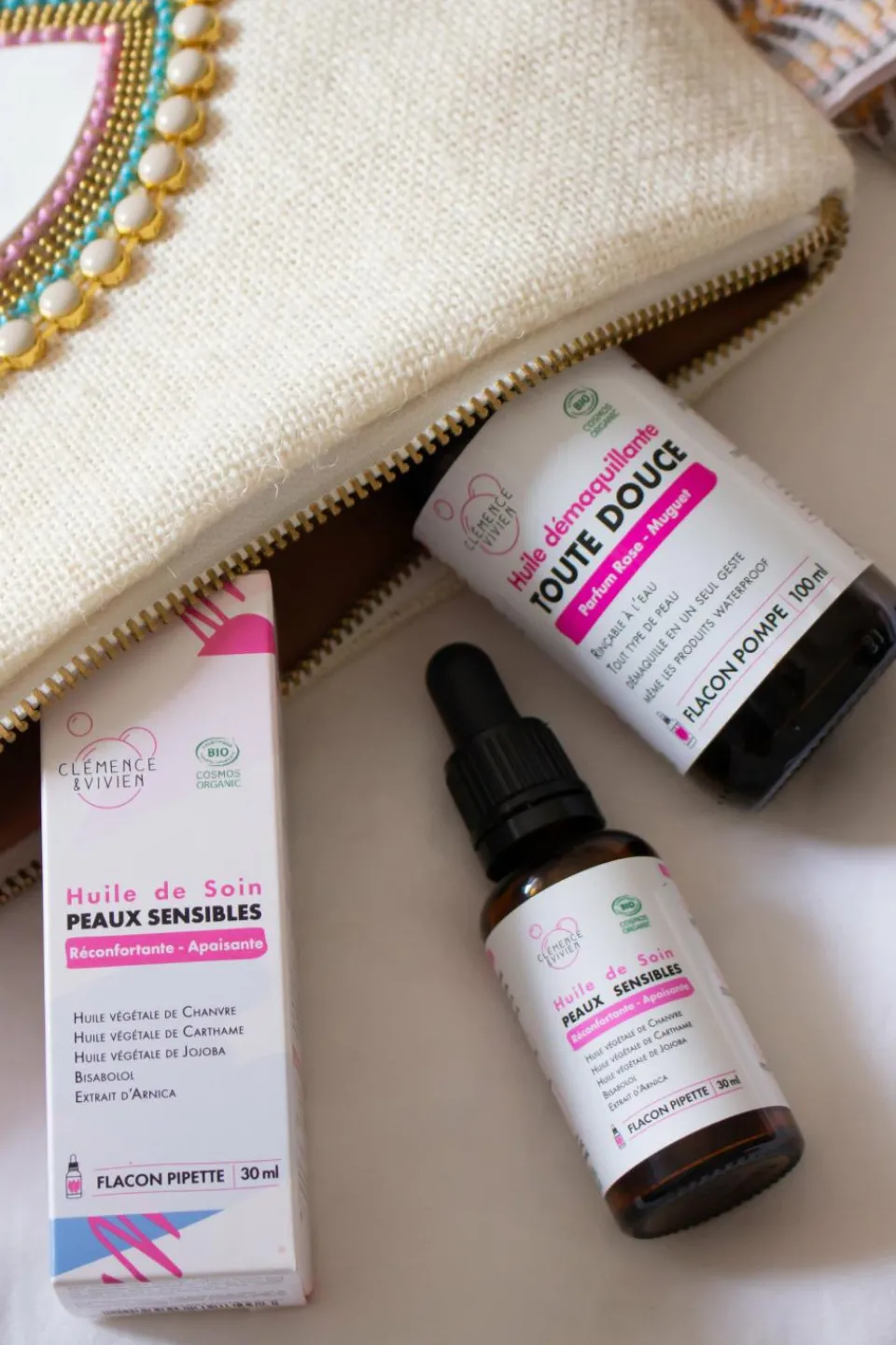 Clémence et Vivien Huile de soin apaisante pour peaux sensibles