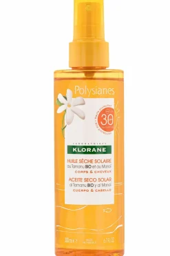 Sale Klorane Huile sèche solaire SPF 30 au Monoï et Tamanu bio