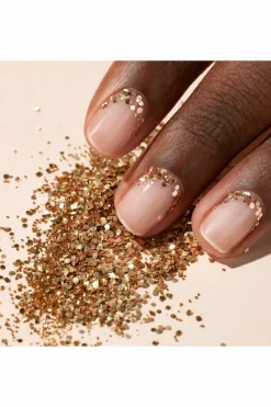 Hot Manucurist Kit duo de poudre à effet et paillettes + son pinceau applicateur paillettes Rose Gold edition