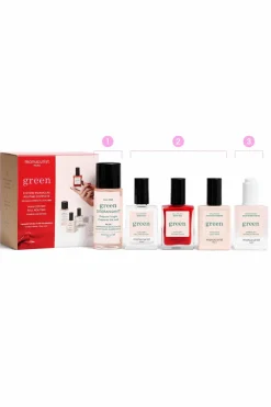 Best Manucurist Kit routine manucure Système Green teinte Poppy Red