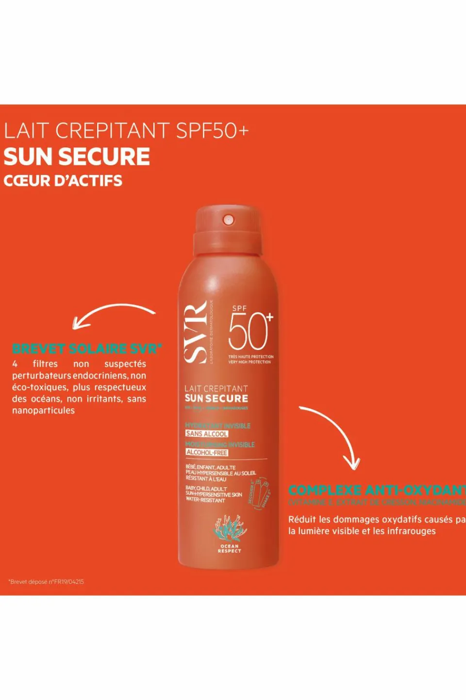 Discount SVR Lait hydratant crepitant invisible Sun Secure SPF50+