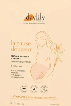 Best Daylily Paris Masque en tissu pour le ventre apaisant la Pause Douceur