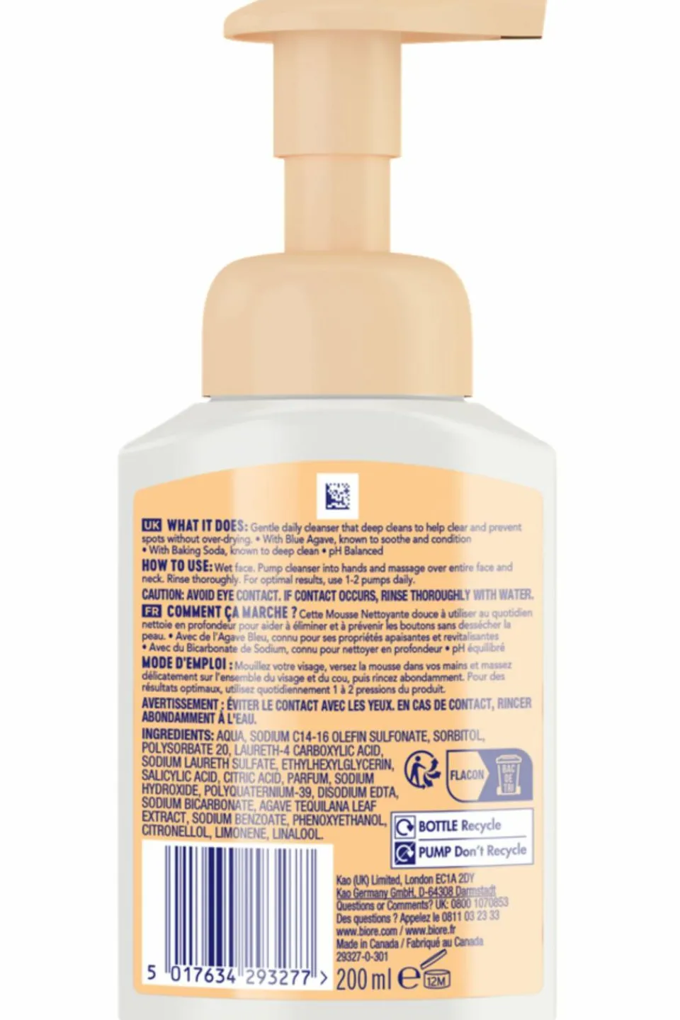 New Bioré Mousse nettoyante BHA anti-boutons