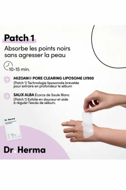 Clearance DR HERMA Patch nez anti-points noirs soin en 2 étapes