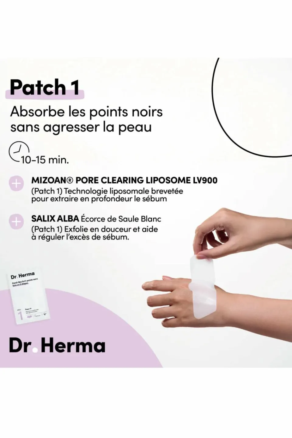 Clearance DR HERMA Patch nez anti-points noirs soin en 2 étapes