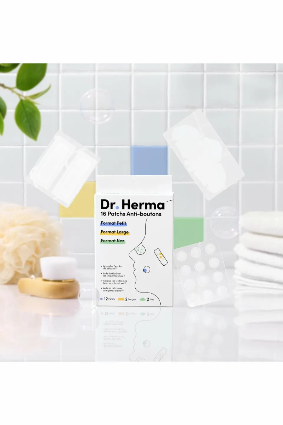 New DR HERMA Patchs anti-boutons 3 formats x 16