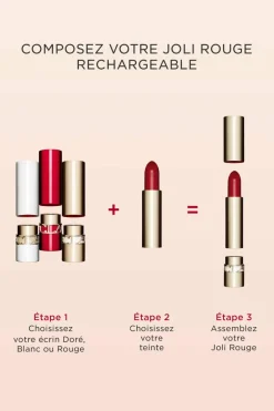 Sale Clarins Rouge à lèvres rechargeable Joli Rouge Satiné