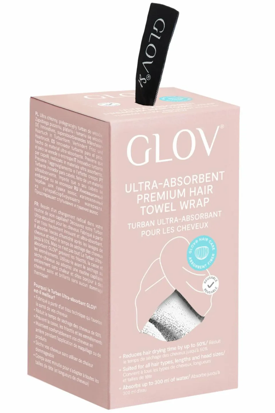 Online GLOV Serviette absorbante pour cheveux blanche