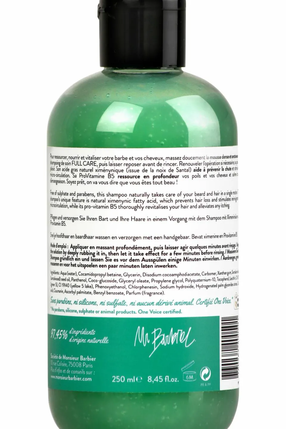 Sale Monsieur Barbier Shampoing barbe & cheveux