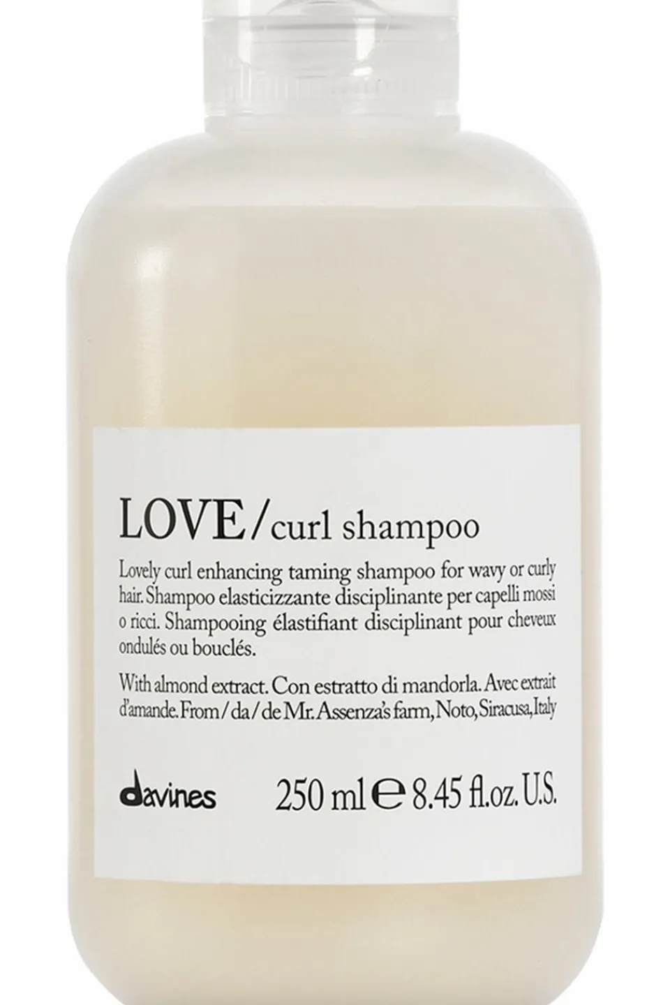 Discount Davines Shampoing disciplinant rechargeable pour cheveux ondulés et bouclés Love Curl