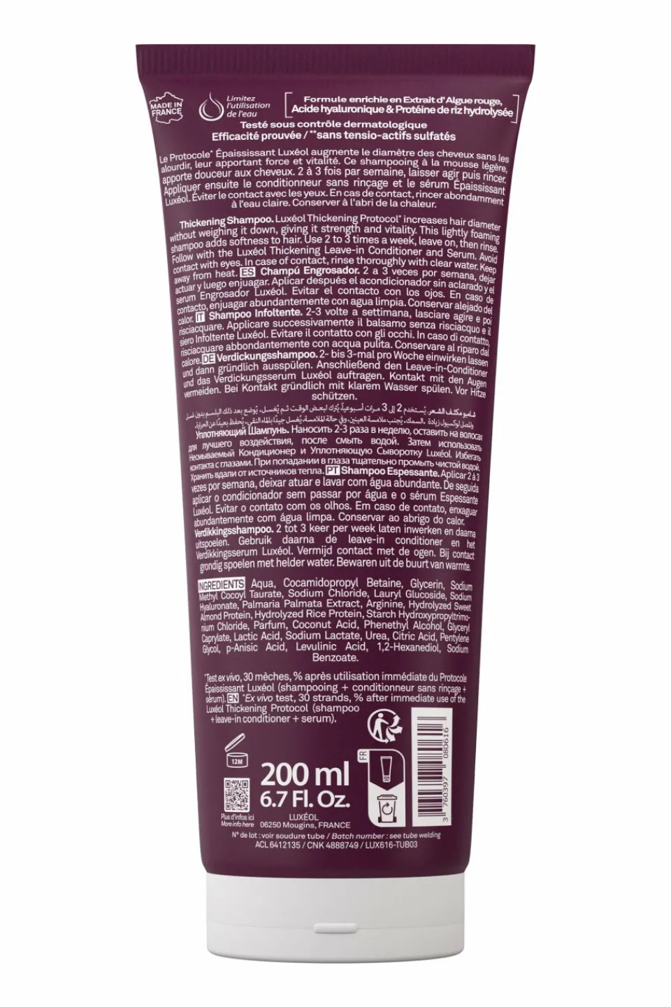 Discount Luxéol Shampoing épaississant