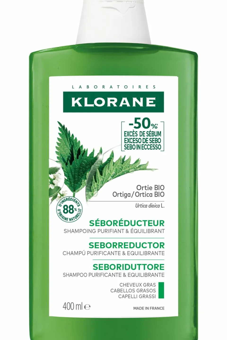 Discount Klorane Shampoing séboréducteur à l’ortie bio pour cheveux gras