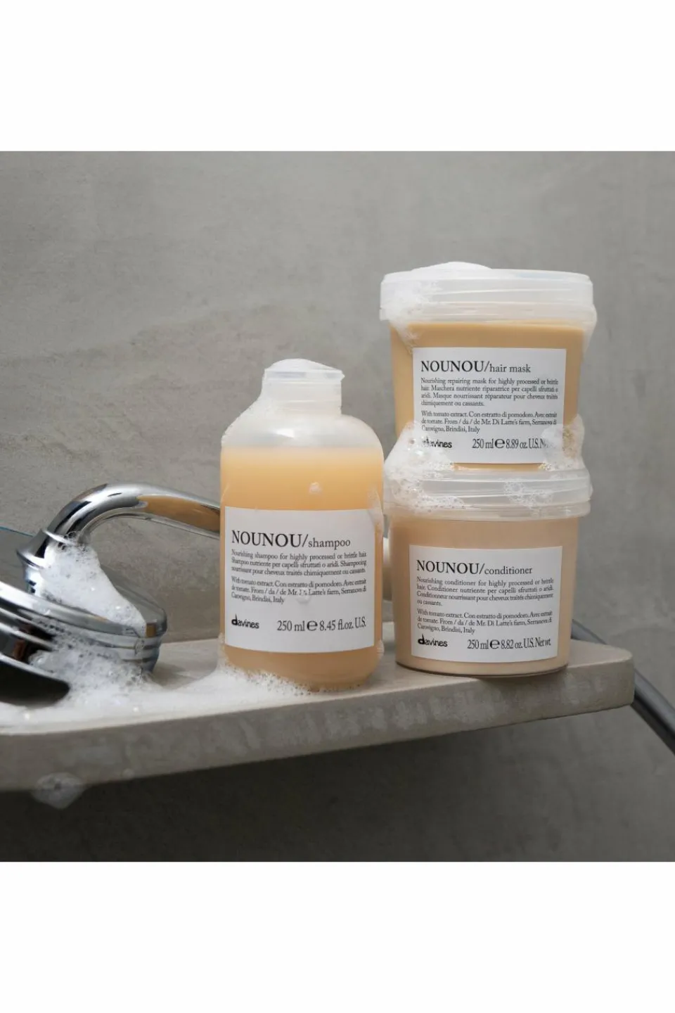 Discount Davines Shampooing nourrissant rechargeable pour cheveux abimés Nounou