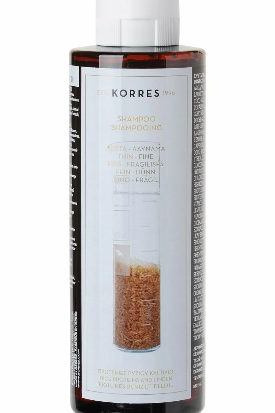 Clearance Korres Shampooing protéines de riz & tilleul pour cheveux fins