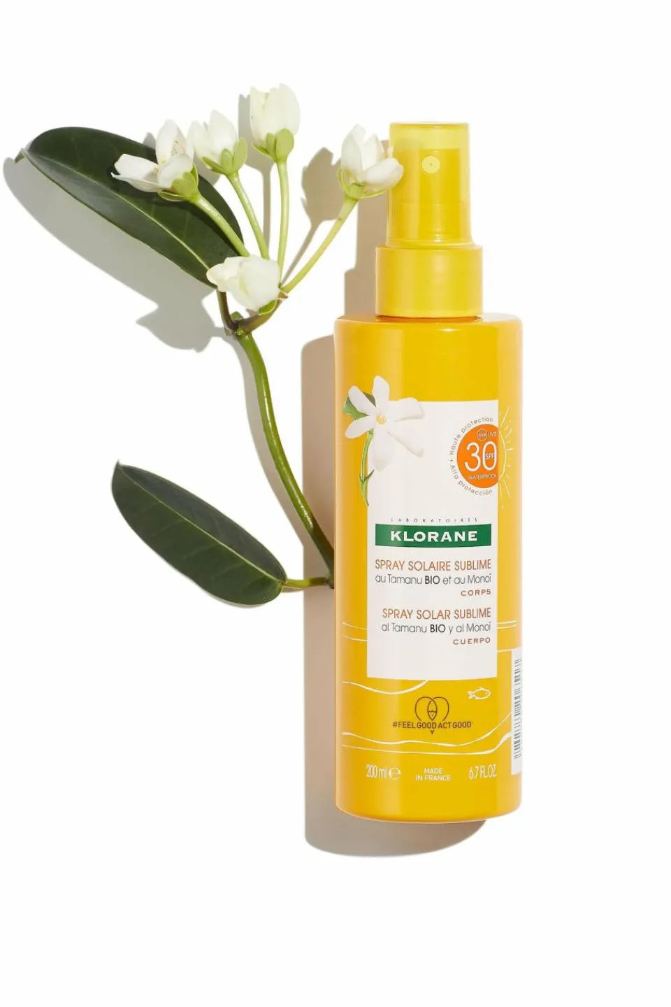 Hot Klorane Spray solaire sublime SPF30 au Tamanu bio et au Monoï