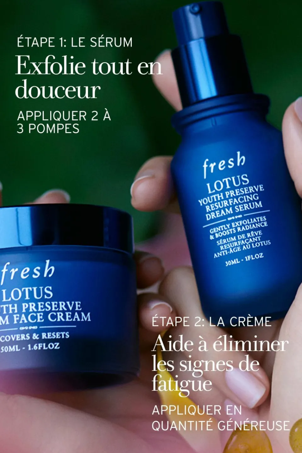 Hot Fresh Sérum de nuit anti-âge au lotus et aux AHAs
