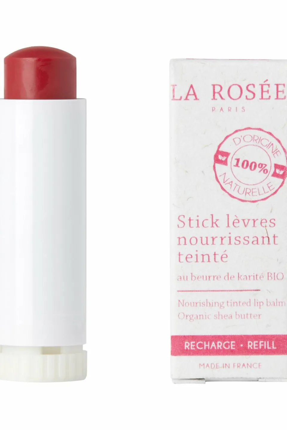 New La Rosée Stick lèvres nourrissant teinté rechargeable au beurre de karité BIO