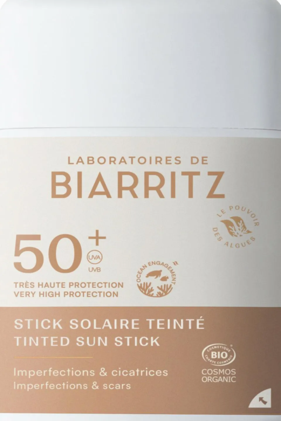 Sale LABORATOIRES DE BIARRITZ Stick solaire teinté SPF50+
